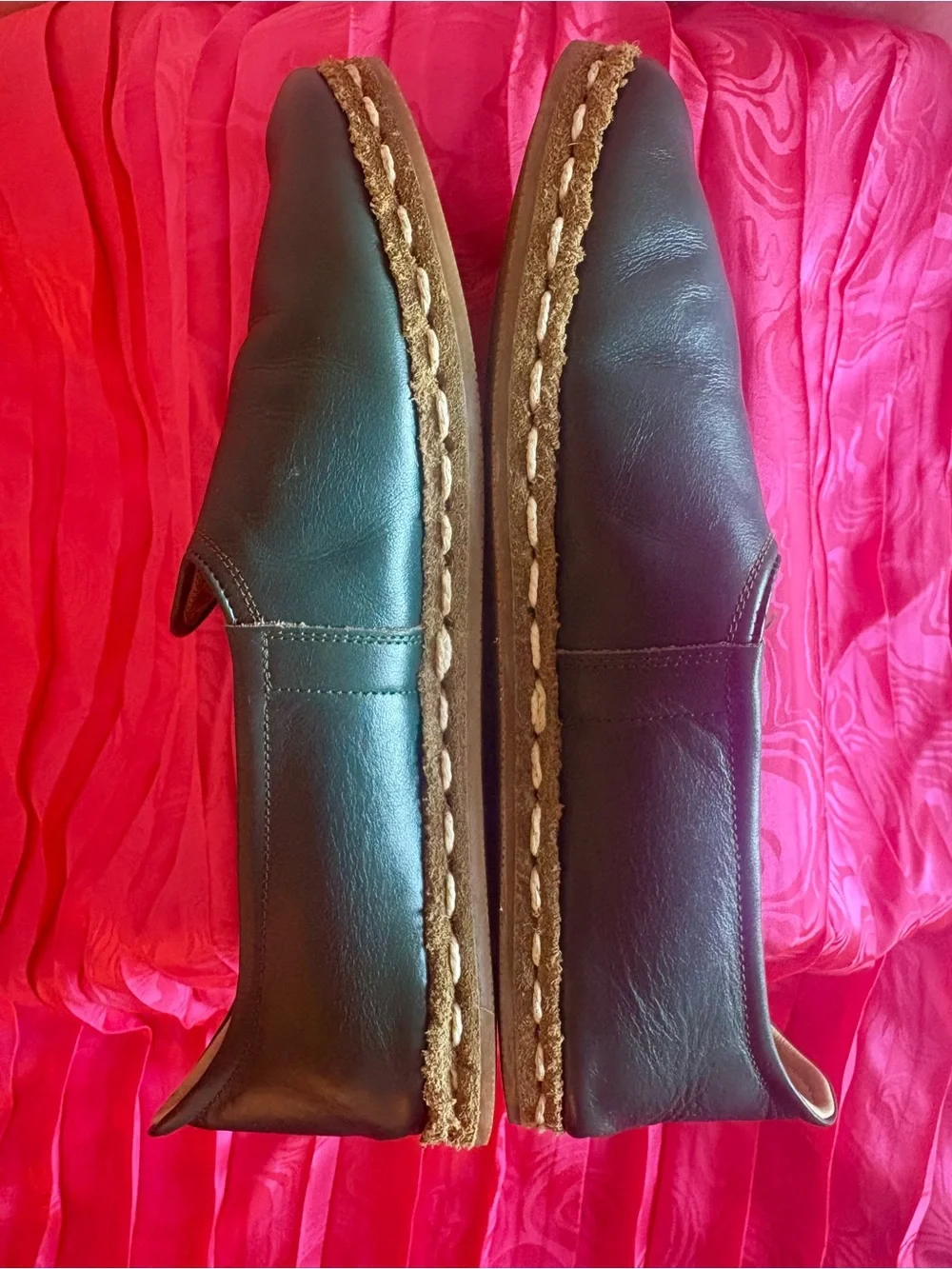 Forest Green Turkish Leather Loafers (Like Sabahs)